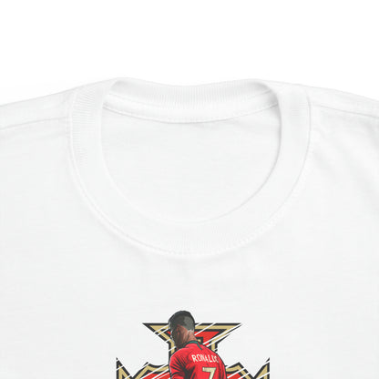 CR7 Free Kick Pose Portugal Logo Toddler's Fine Jersey Tee