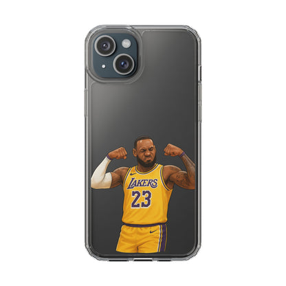 LeBron James Clear Phone Case - Basketball Lover Gift, Trendy iPhone Accessory, Sports Fan Case, Unique Cell Cover, NBA Gift Idea