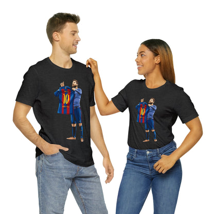 El Clasico Iconic Messi Celebration Unisex Jersey Short Sleeve Tee
