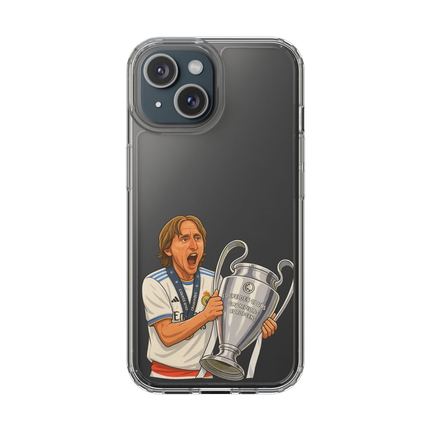 Modric Phone Case featuring Champions Celebrations, Clear Case, Soccer Fan Gear, Unique Gift for Sports Lovers, Customizable Design
