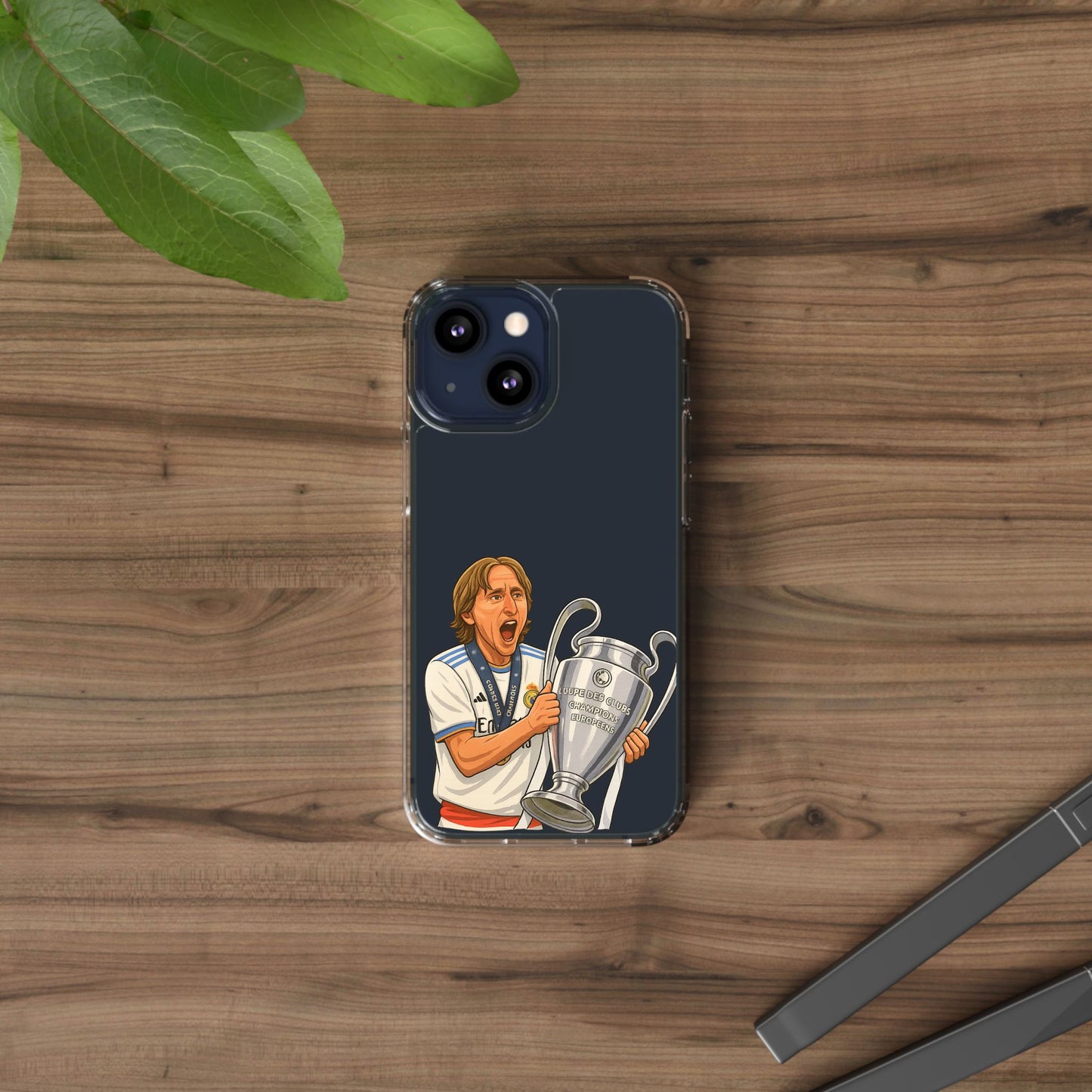 Modric Phone Case featuring Champions Celebrations, Clear Case, Soccer Fan Gear, Unique Gift for Sports Lovers, Customizable Design