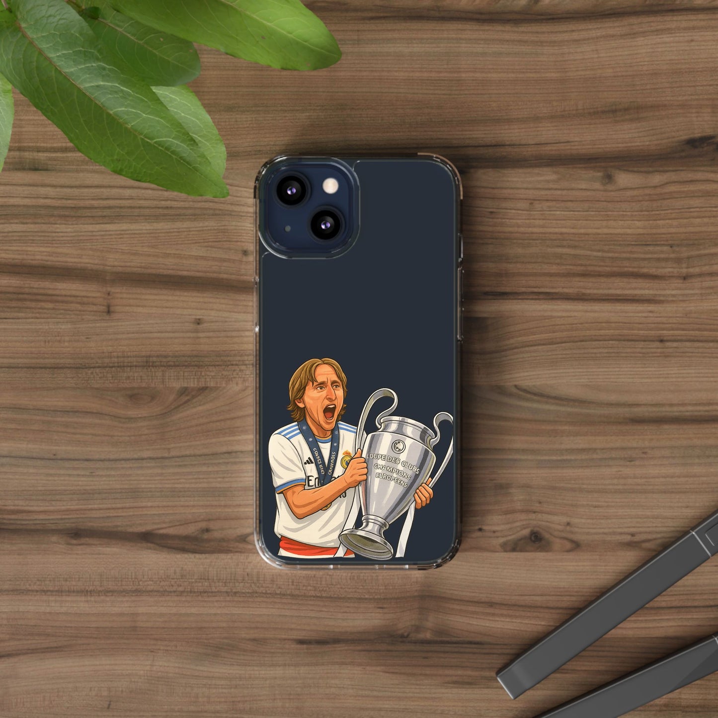 Modric Phone Case featuring Champions Celebrations, Clear Case, Soccer Fan Gear, Unique Gift for Sports Lovers, Customizable Design