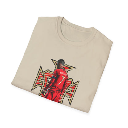 CR7 Free Kick Pose Portugal Logo Unisex Softstyle T-Shirt