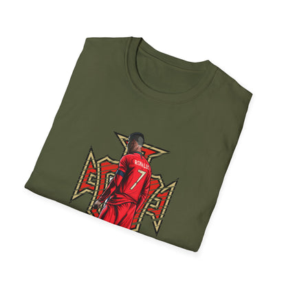 CR7 Free Kick Pose Portugal Logo Unisex Softstyle T-Shirt