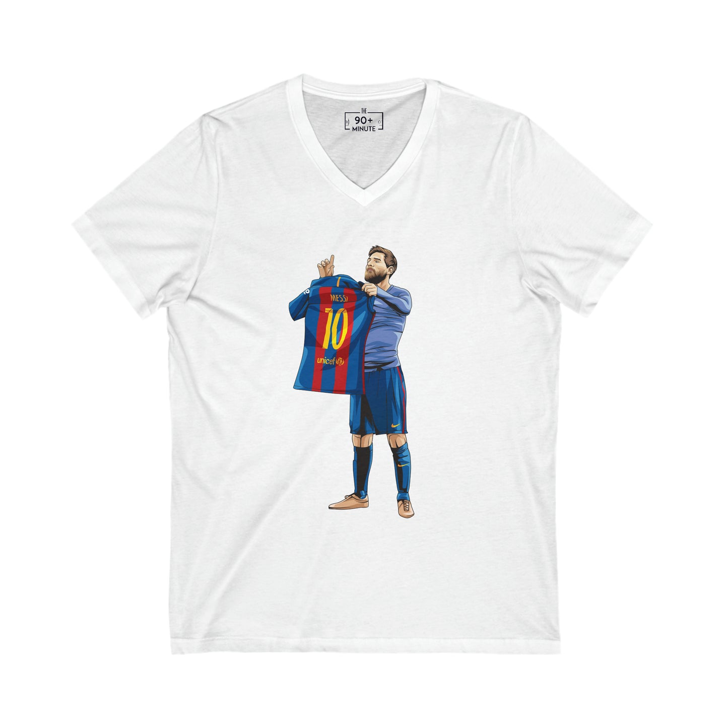 El Clasico Iconic Messi Celebration Unisex Jersey Short Sleeve V-Neck Tee