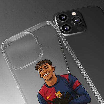 Lamine Yamal Barca Boy Clear Phone Case