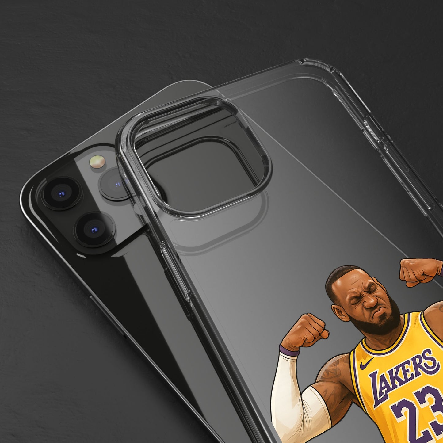 LeBron James Clear Phone Case - Basketball Lover Gift, Trendy iPhone Accessory, Sports Fan Case, Unique Cell Cover, NBA Gift Idea