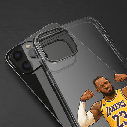 LeBron James Clear Phone Case - Basketball Lover Gift, Trendy iPhone Accessory, Sports Fan Case, Unique Cell Cover, NBA Gift Idea