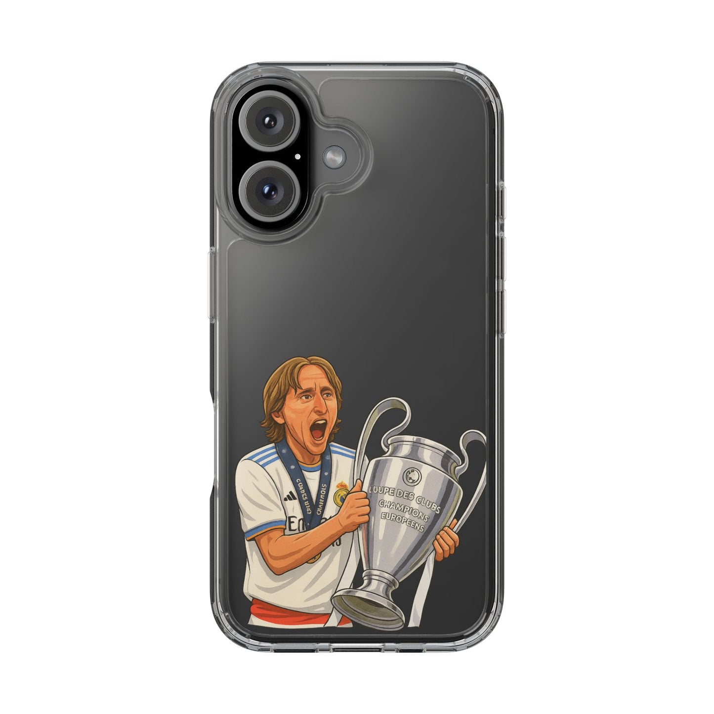 Modric Phone Case featuring Champions Celebrations, Clear Case, Soccer Fan Gear, Unique Gift for Sports Lovers, Customizable Design
