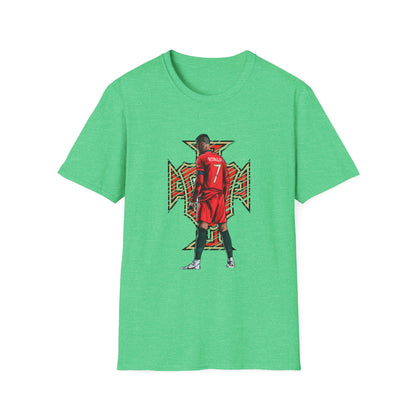 CR7 Free Kick Pose Portugal Logo Unisex Softstyle T-Shirt