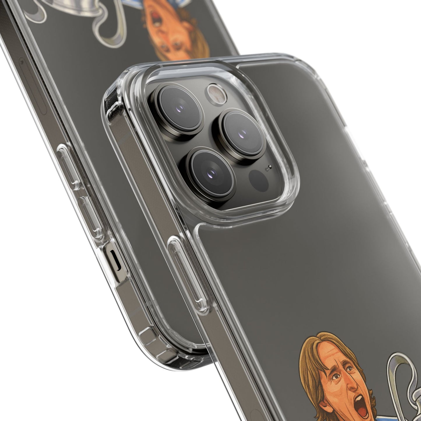 Modric Phone Case featuring Champions Celebrations, Clear Case, Soccer Fan Gear, Unique Gift for Sports Lovers, Customizable Design
