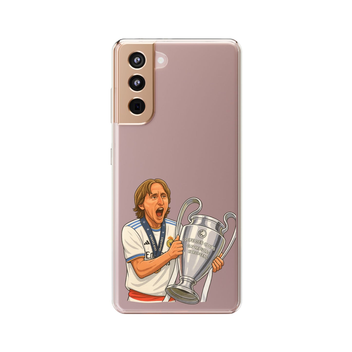 Modric Phone Case featuring Champions Celebrations, Clear Case, Soccer Fan Gear, Unique Gift for Sports Lovers, Customizable Design