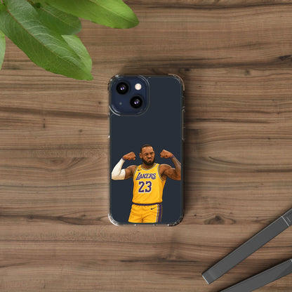 LeBron James Clear Phone Case - Basketball Lover Gift, Trendy iPhone Accessory, Sports Fan Case, Unique Cell Cover, NBA Gift Idea