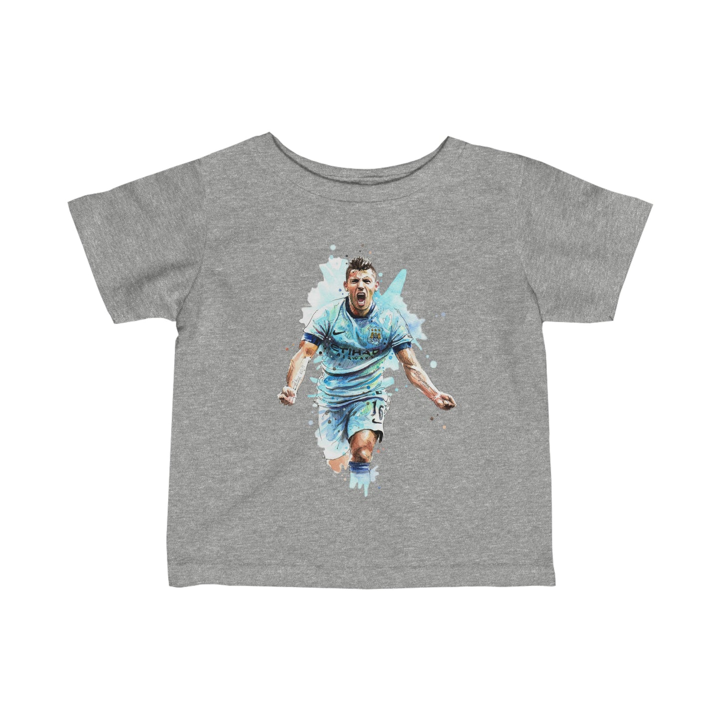 Man City Aguero Vintage Baby Fine Jersey Tee