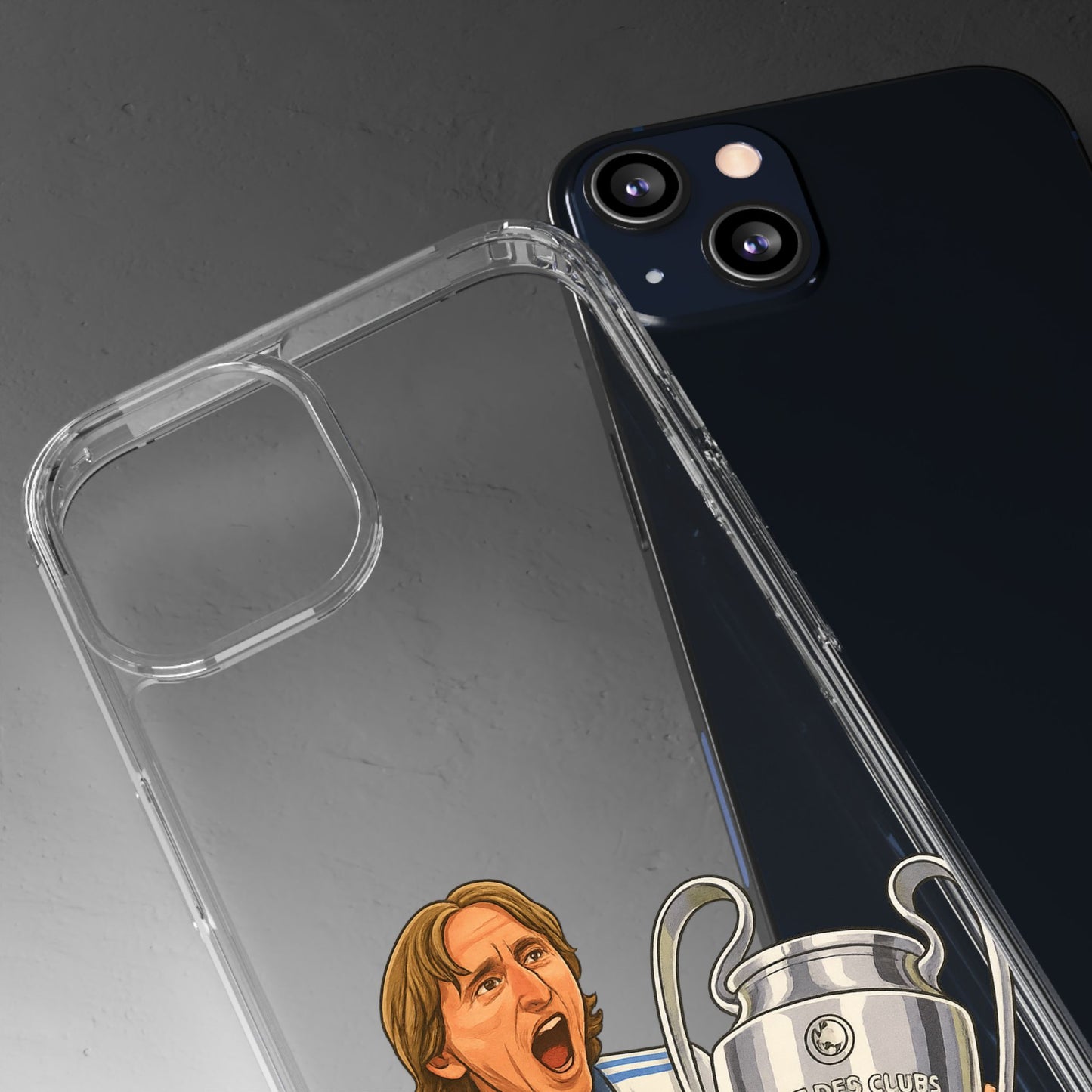 Modric Phone Case featuring Champions Celebrations, Clear Case, Soccer Fan Gear, Unique Gift for Sports Lovers, Customizable Design