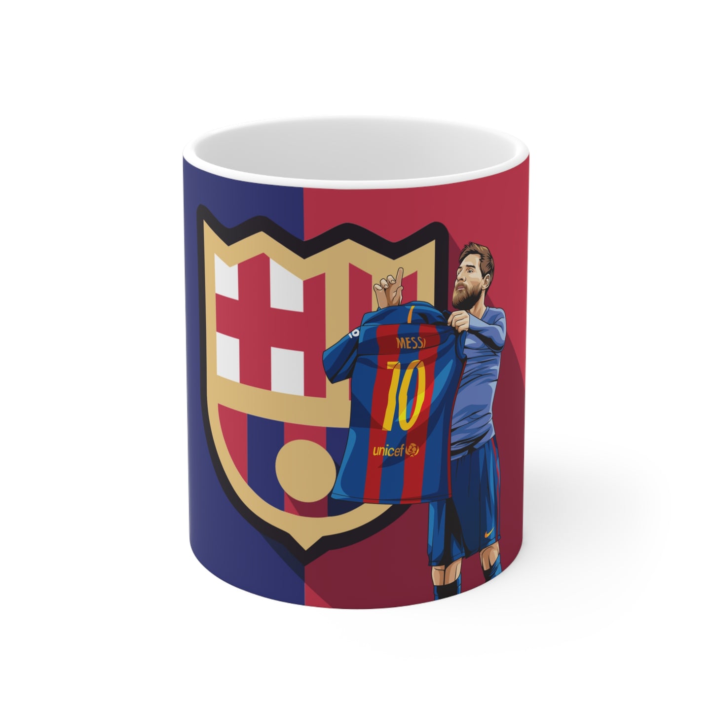 El Clasico Iconic Messi Celebration Ceramic Coffee Mug 11oz