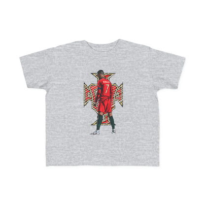 CR7 Free Kick Pose Portugal Logo Toddler's Fine Jersey Tee