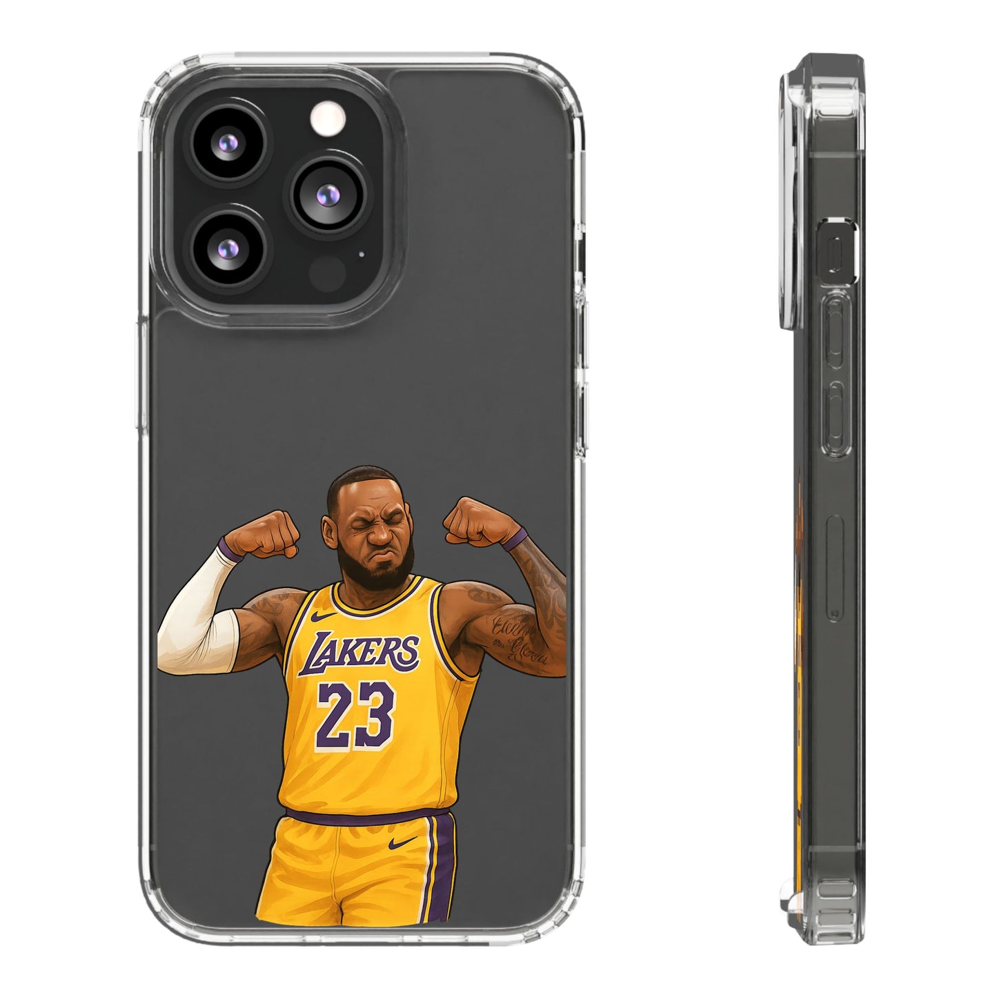 LeBron James Clear Phone Case - Basketball Lover Gift, Trendy iPhone Accessory, Sports Fan Case, Unique Cell Cover, NBA Gift Idea