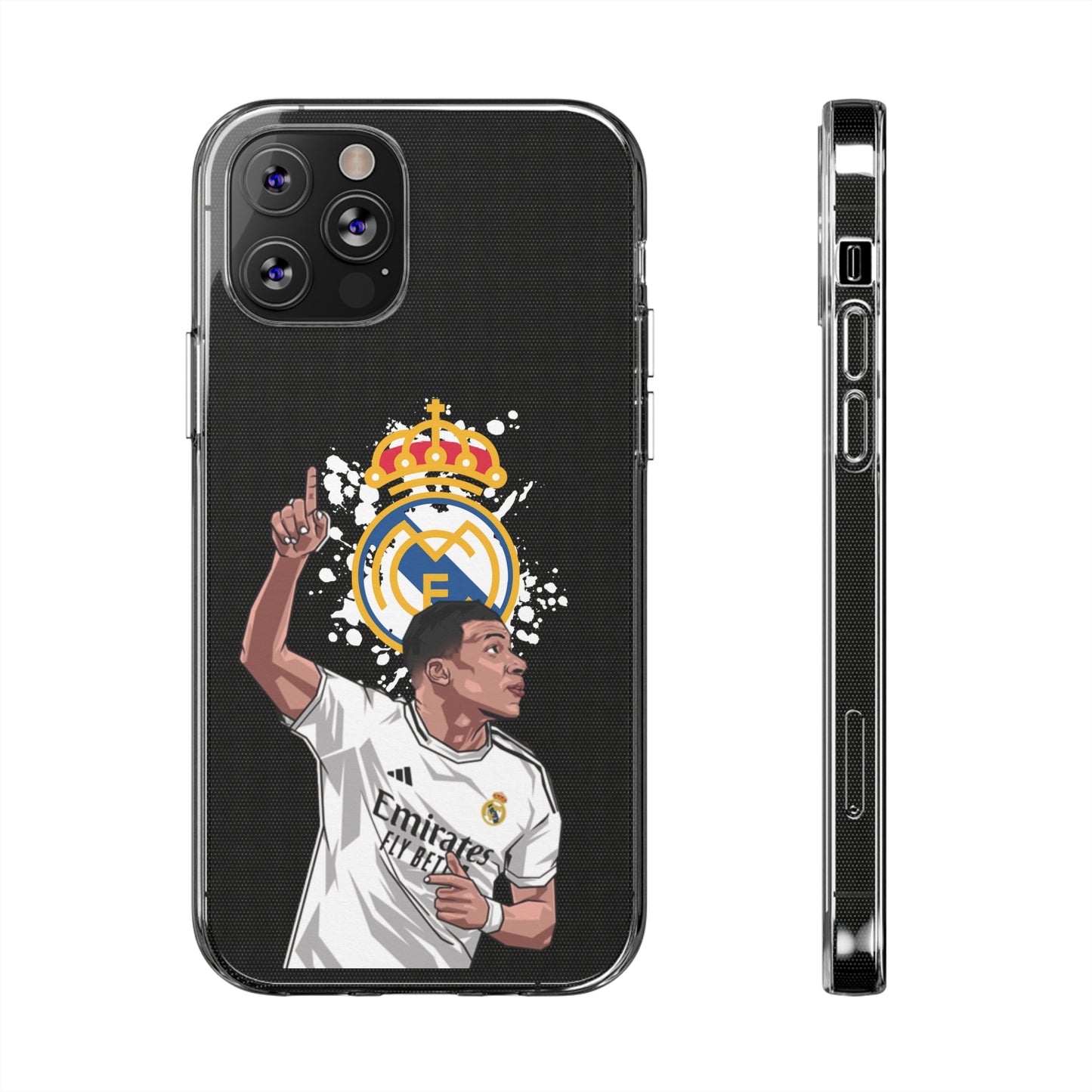 Mbappe Real Madrid Clear Silicone Phone Cases