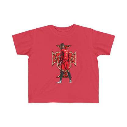 CR7 Free Kick Pose Portugal Logo Toddler's Fine Jersey Tee
