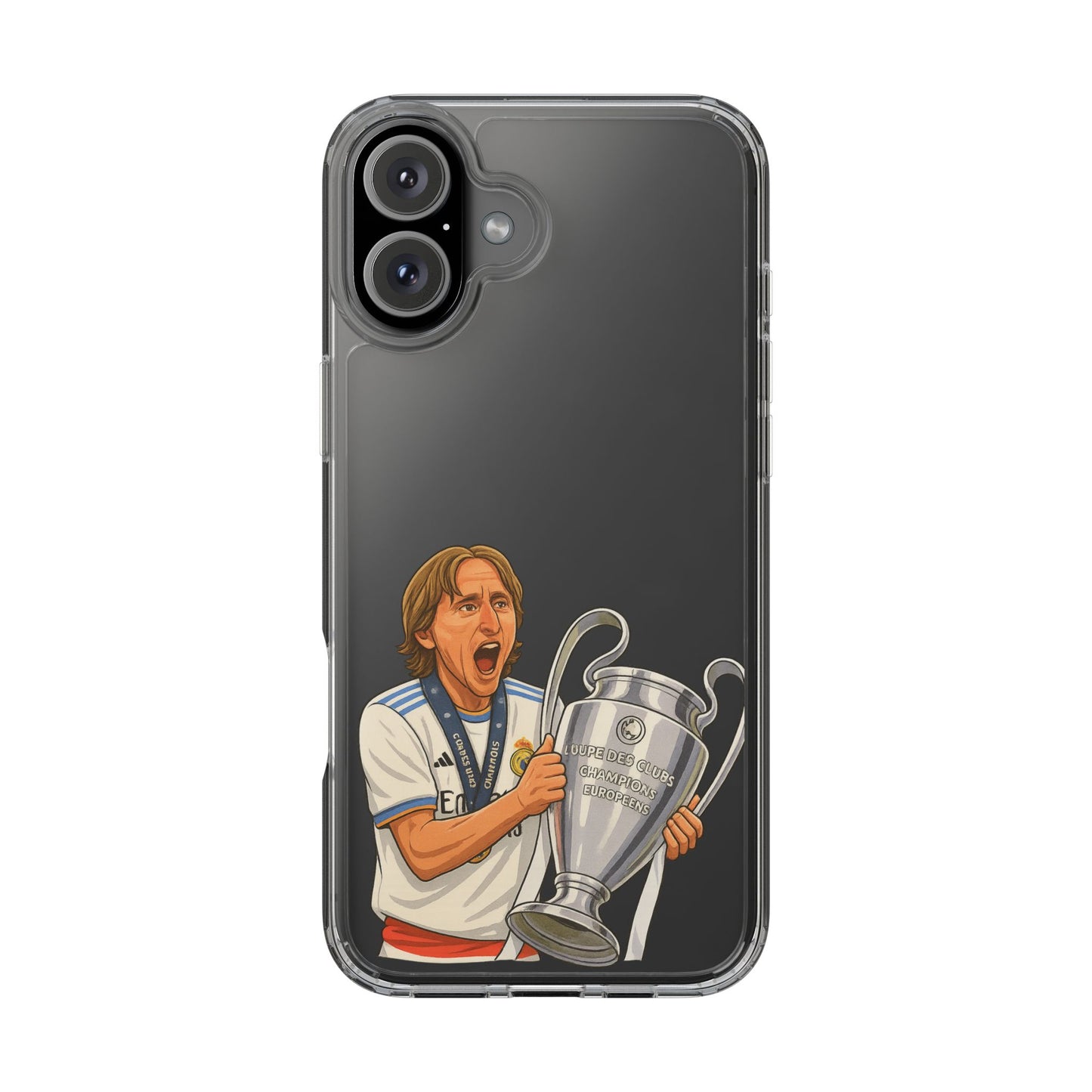 Modric Phone Case featuring Champions Celebrations, Clear Case, Soccer Fan Gear, Unique Gift for Sports Lovers, Customizable Design