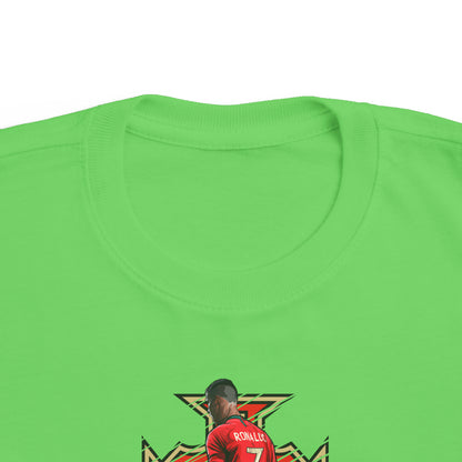 CR7 Free Kick Pose Portugal Logo Toddler's Fine Jersey Tee