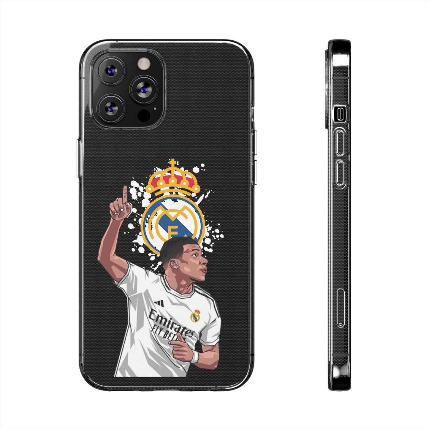 Mbappe Real Madrid Clear Silicone Phone Cases