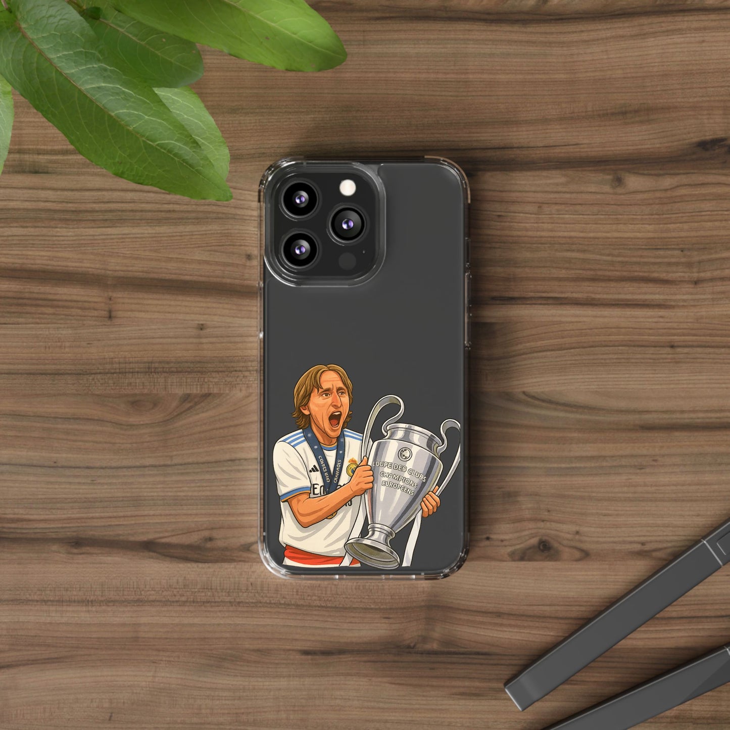 Modric Phone Case featuring Champions Celebrations, Clear Case, Soccer Fan Gear, Unique Gift for Sports Lovers, Customizable Design