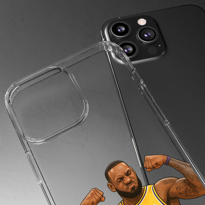 LeBron James Clear Phone Case - Basketball Lover Gift, Trendy iPhone Accessory, Sports Fan Case, Unique Cell Cover, NBA Gift Idea