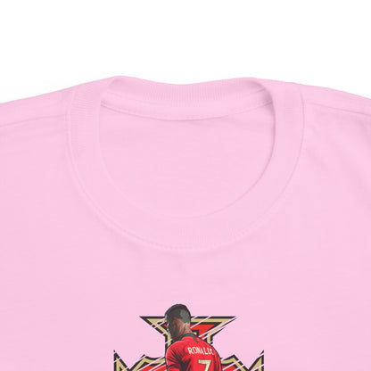 CR7 Free Kick Pose Portugal Logo Toddler's Fine Jersey Tee