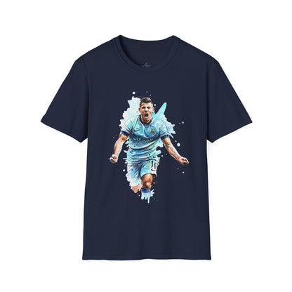 Man City Aguero Vintage Unisex Softstyle T-Shirt
