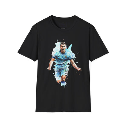 Man City Aguero Vintage Unisex Softstyle T-Shirt