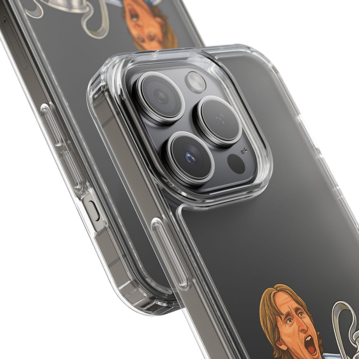 Modric Phone Case featuring Champions Celebrations, Clear Case, Soccer Fan Gear, Unique Gift for Sports Lovers, Customizable Design