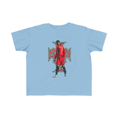 CR7 Free Kick Pose Portugal Logo Toddler's Fine Jersey Tee