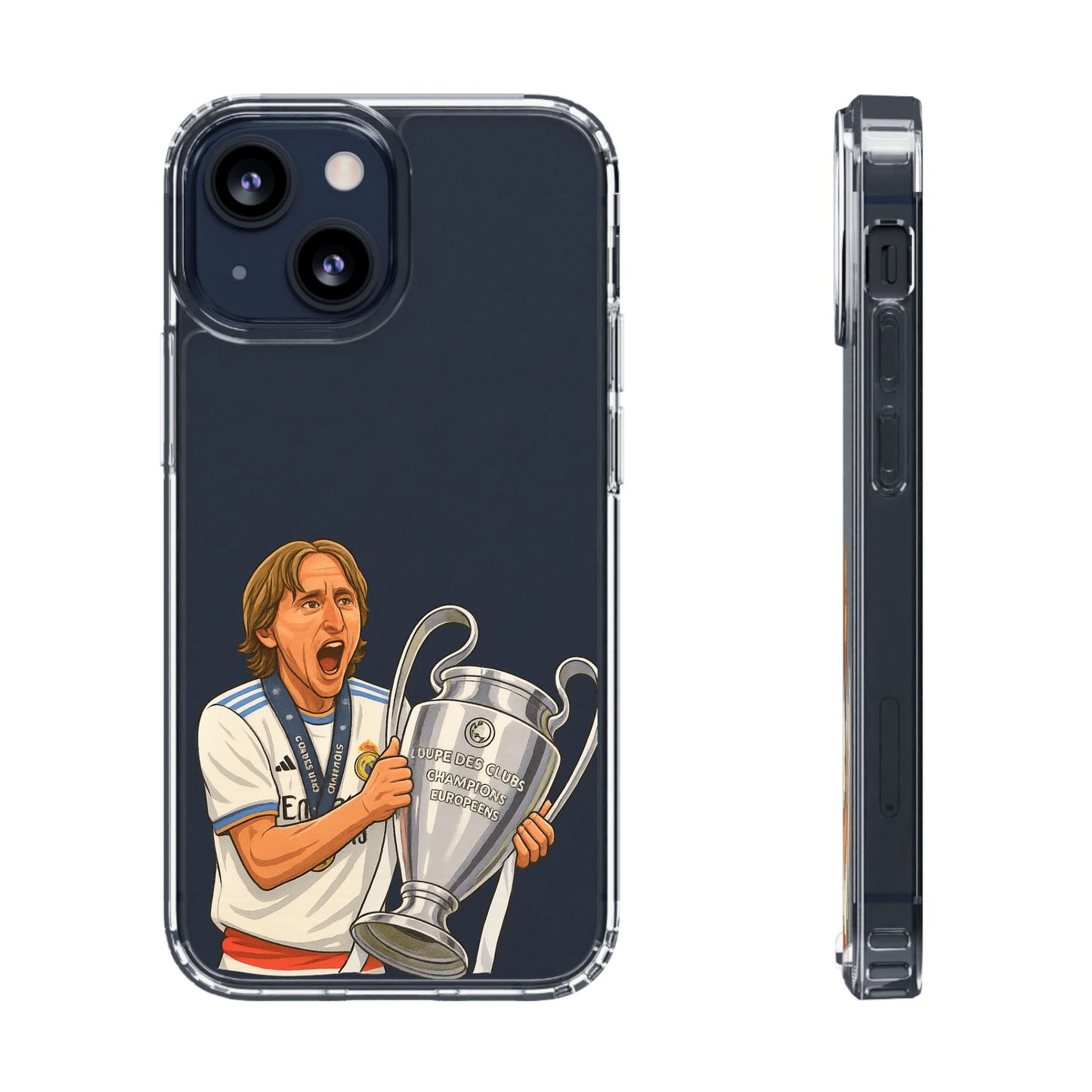 Modric Phone Case featuring Champions Celebrations, Clear Case, Soccer Fan Gear, Unique Gift for Sports Lovers, Customizable Design