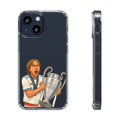 Modric Phone Case featuring Champions Celebrations, Clear Case, Soccer Fan Gear, Unique Gift for Sports Lovers, Customizable Design