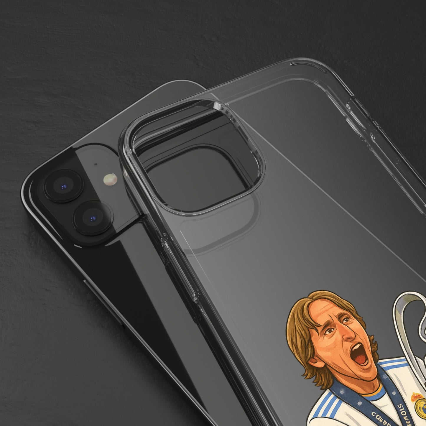 Modric Phone Case featuring Champions Celebrations, Clear Case, Soccer Fan Gear, Unique Gift for Sports Lovers, Customizable Design