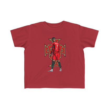 CR7 Free Kick Pose Portugal Logo Toddler's Fine Jersey Tee