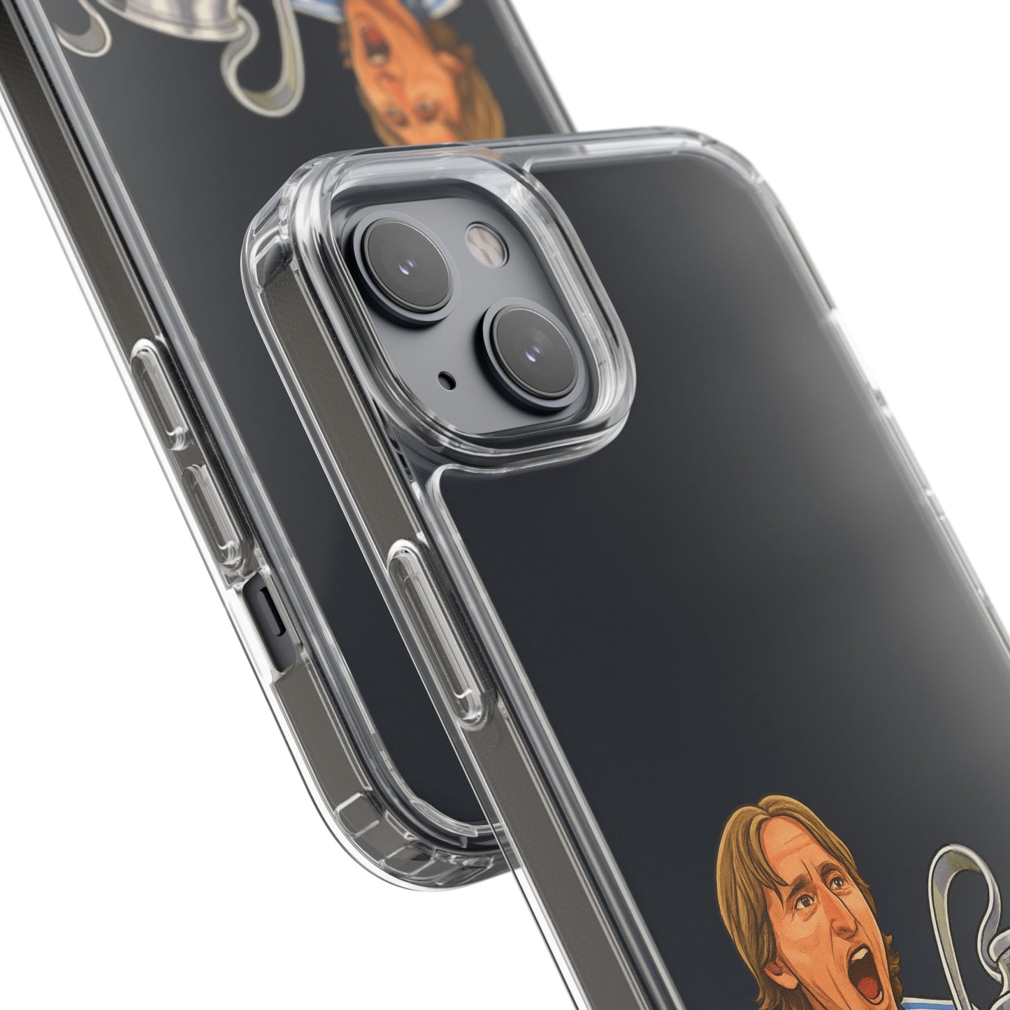 Modric Phone Case featuring Champions Celebrations, Clear Case, Soccer Fan Gear, Unique Gift for Sports Lovers, Customizable Design