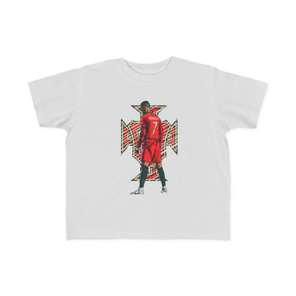 CR7 Free Kick Pose Portugal Logo Toddler's Fine Jersey Tee