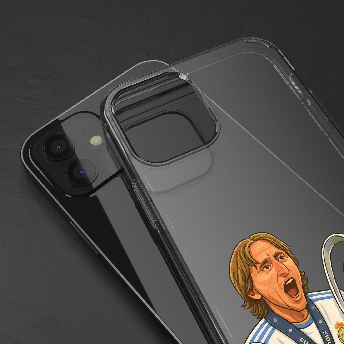 Modric Phone Case featuring Champions Celebrations, Clear Case, Soccer Fan Gear, Unique Gift for Sports Lovers, Customizable Design