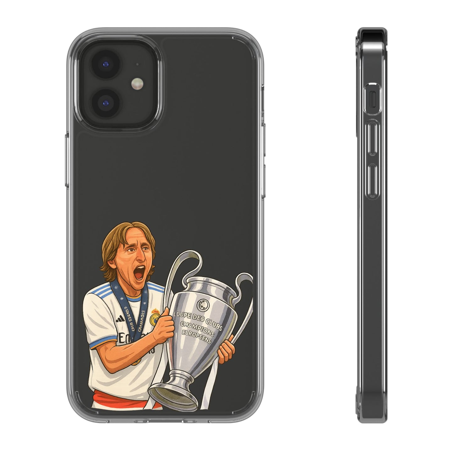Modric Phone Case featuring Champions Celebrations, Clear Case, Soccer Fan Gear, Unique Gift for Sports Lovers, Customizable Design