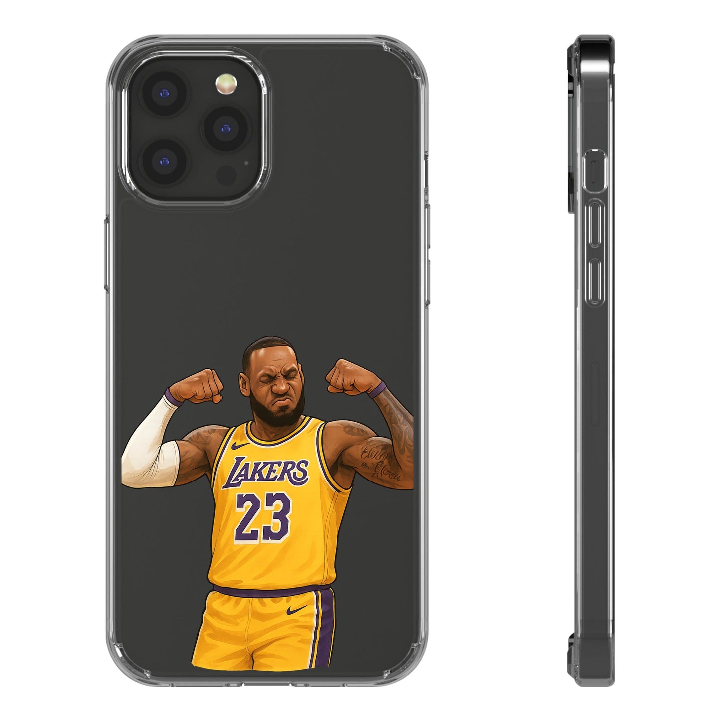 LeBron James Clear Phone Case - Basketball Lover Gift, Trendy iPhone Accessory, Sports Fan Case, Unique Cell Cover, NBA Gift Idea