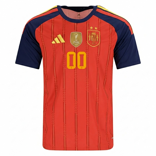 Spain 2026 Home Jersey Custom - 2 Stars