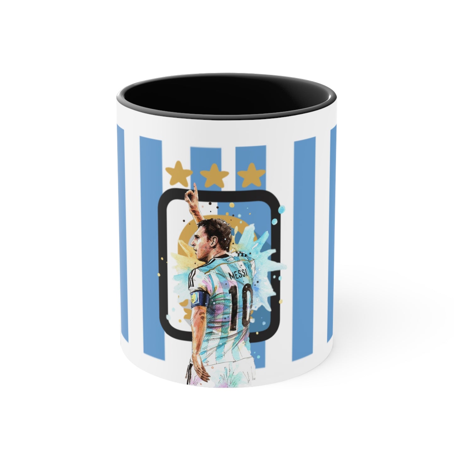 Lionel Messi Argentina Captain Vintage Accent Coffee Mug, 11oz