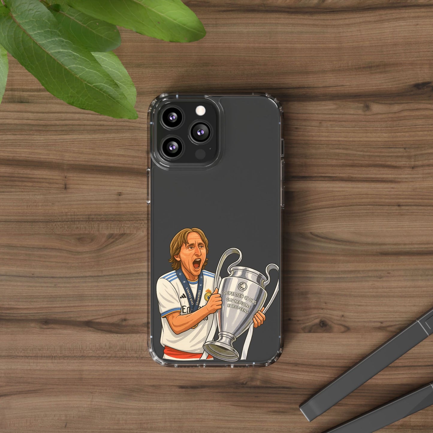 Modric Phone Case featuring Champions Celebrations, Clear Case, Soccer Fan Gear, Unique Gift for Sports Lovers, Customizable Design