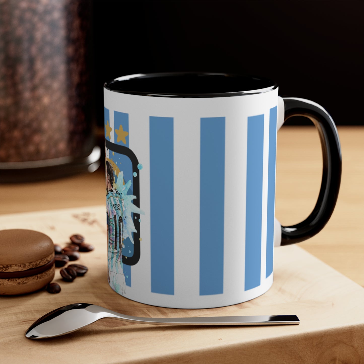 Lionel Messi Argentina Captain Vintage Accent Coffee Mug, 11oz