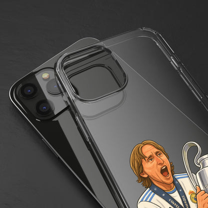 Modric Phone Case featuring Champions Celebrations, Clear Case, Soccer Fan Gear, Unique Gift for Sports Lovers, Customizable Design