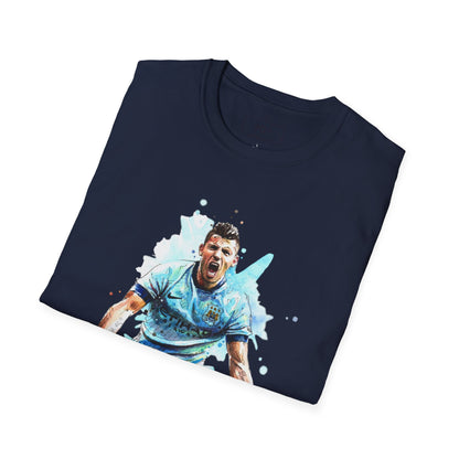Man City Aguero Vintage Unisex Softstyle T-Shirt