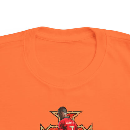 CR7 Free Kick Pose Portugal Logo Toddler's Fine Jersey Tee
